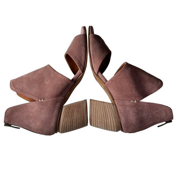 Sundance Catalog Booties Ankle Boots Pink Suede Zip Closure Block Heel Size 39 - Picture 7 of 10